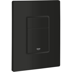 Grohe Even WC-Drückerplatte, matt schwarz, für 2-Mengen-Spülung, 156x197x10 mm.