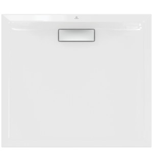 Rechteckige, flache, weiße Ideal Standard Duschwanne Ultra Flat New, 90x80 cm.