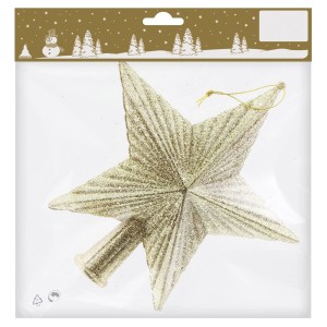 Baumspitze Stern Kunststoff Gold 18 cm x 19 cm