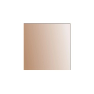 Quadratische, bronzefarbene Spiegelkachel (15x15 cm) mit C-Kante für Bad & WC.