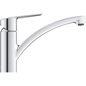 Grohe QuickFix Spültischarmatur Start, Chrom, niedriger Auslauf. Einhebelmischer für die Küche.