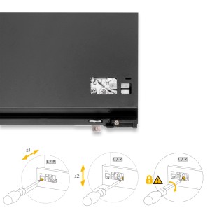 Emuca Außenschublade Protone 30 kg Führungen mit Vollständigem Auszug und Sanftem Verschluss Höhe 178 mm Tiefe 400 mm Stahl Anthrazitgrau