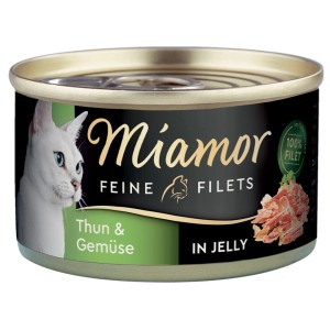Miamor Katzen-Nassfutter: Dose mit Thunfisch und Gemüse in Jelly, 100g.