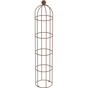 Eleo Obelisk Messina Groß, unbeschichtet, aus Schmiedeeisen mit Edelrost-Optik, eine dekorative Rankhilfe.