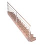 Treppe Lindos Buche Gerade 100 cm Setzstufen Design-Geländer-Holzstäbe FSC®
