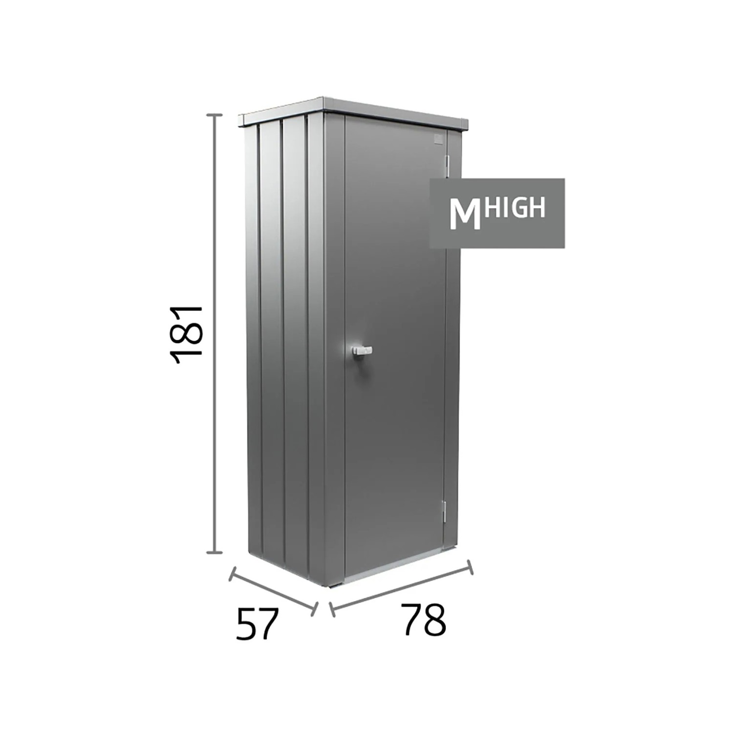 Biohort Terrassenschrank Julia Gr. M High Silber-Metallic_5