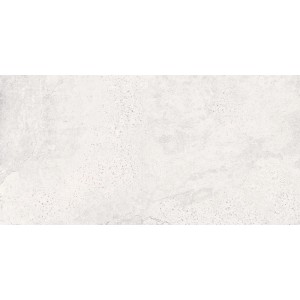 Matte, weiße Feinsteinzeug Bodenfliese (59,8x119,8 cm) mit Steinoptik für Wand und Boden.