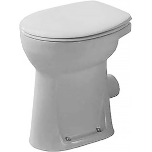 Duravit Duraplus Stand-WC Sudan, waagerechter Abgang, erhöhte Sitzfläche, ohne WC-Sitz.