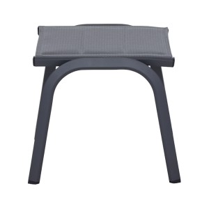 Siena Garden Hocker Tesoro, matt-anthrazit, 51x51x43 cm. Sitzhocker mit Ranotex-Gewebe und Aluminiumgestell.