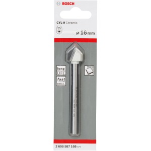 Bosch Fliesenbohrer CYL-9 Ceramic, 16 mm, für präzise Bohrungen in Fliesen.