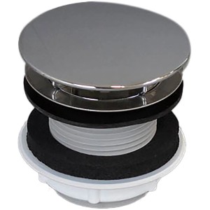 Chrom Schaftventil 1 1/4 Zoll für Waschbecken ohne Überlauf.