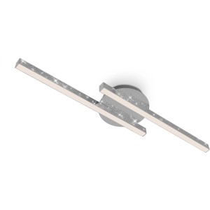 Brilo LED-Deckenleuchte Rey 2-flammig Chrom