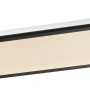 Flache, dimmbare LED-Deckenleuchte Mario in Schwarz, 100x25 cm, für moderne Beleuchtung.