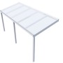 Weiße Terrassenüberdachung Professional, 500x200 cm, mit PC Opal Dachplatten.