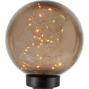 LED Solarkugel Ø 20cm mit Erdspieß, Solar-Deko für Garten und Terrasse.