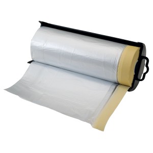 LUX Abdeckfolie mit Klebeband, 17 m x 2,7 m, im Spender. Schutzfolie für Malerarbeiten.