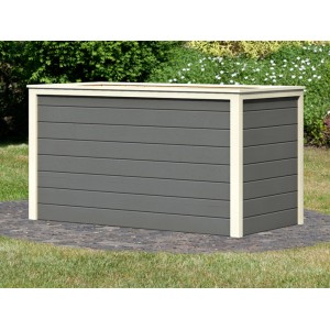 Karibu Hochbeet Größe 2, 168x85 cm, in Terragrau. Holz-Hochbeet für rückenschonendes Gärtnern.