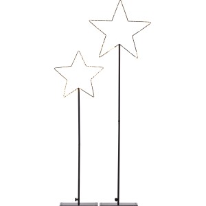 LED-Figur Stern 2er-Set Schwarz