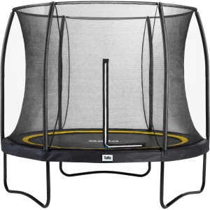 Schwarzes Salta Comfort Gartentrampolin, Ø 183 cm, mit Sicherheitsnetz.