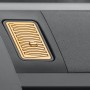Detailaufnahme Velux Elektro-Rollladen SML in Dunkelgrau mit Sensor für Dachfenster.