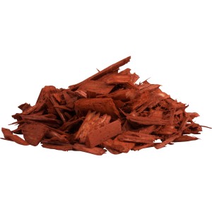 Mahagonifarbener Dekormulch als Big Bag für farbige Akzente im Garten.