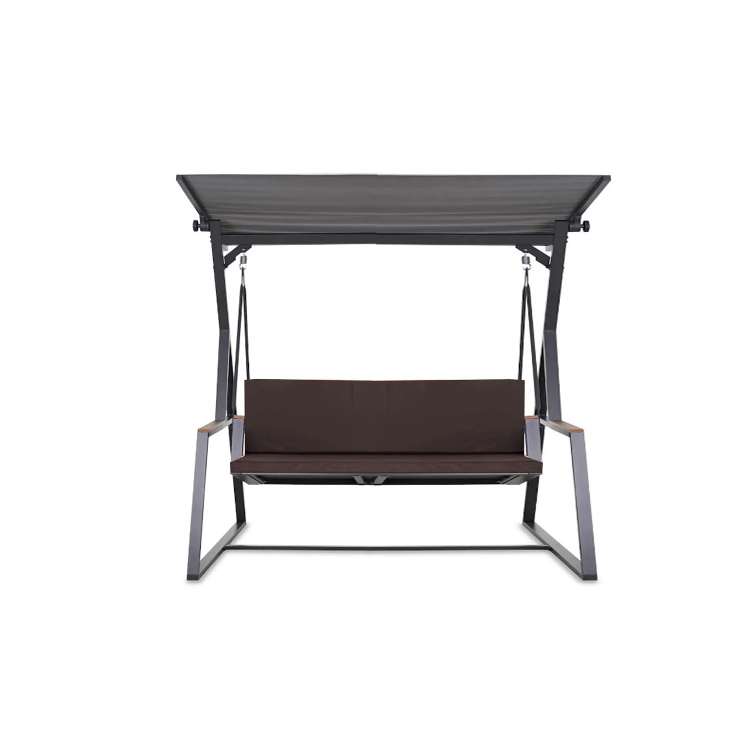 Braunes Kissen-Set für Hollywoodschaukel, 130x50x7cm, für 2-Sitzer Gartenschaukel.
