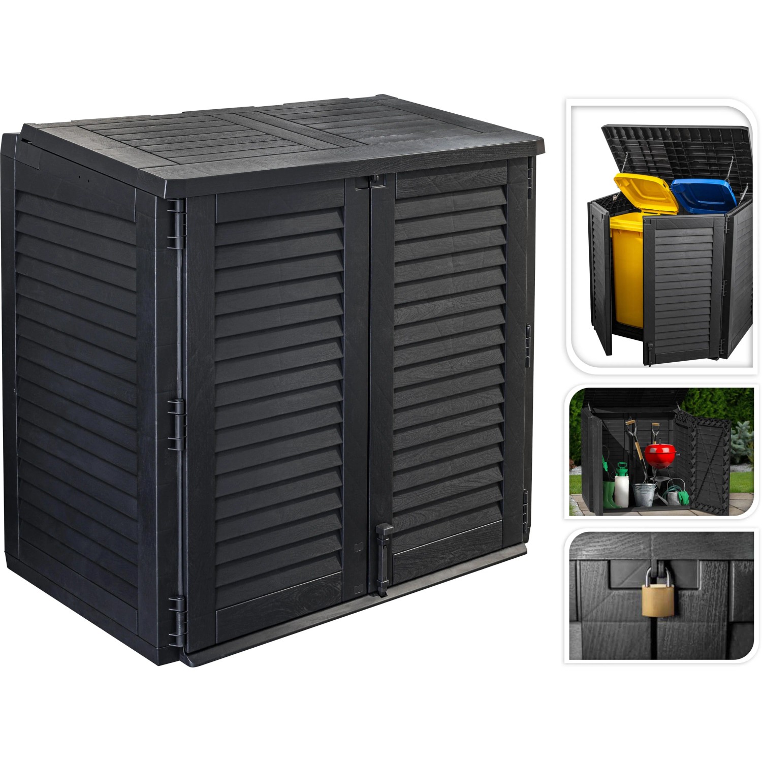 Maxibox mit 2 Türen 117 cm x 74 cm x 110 cm Grau kaufen bei OBI