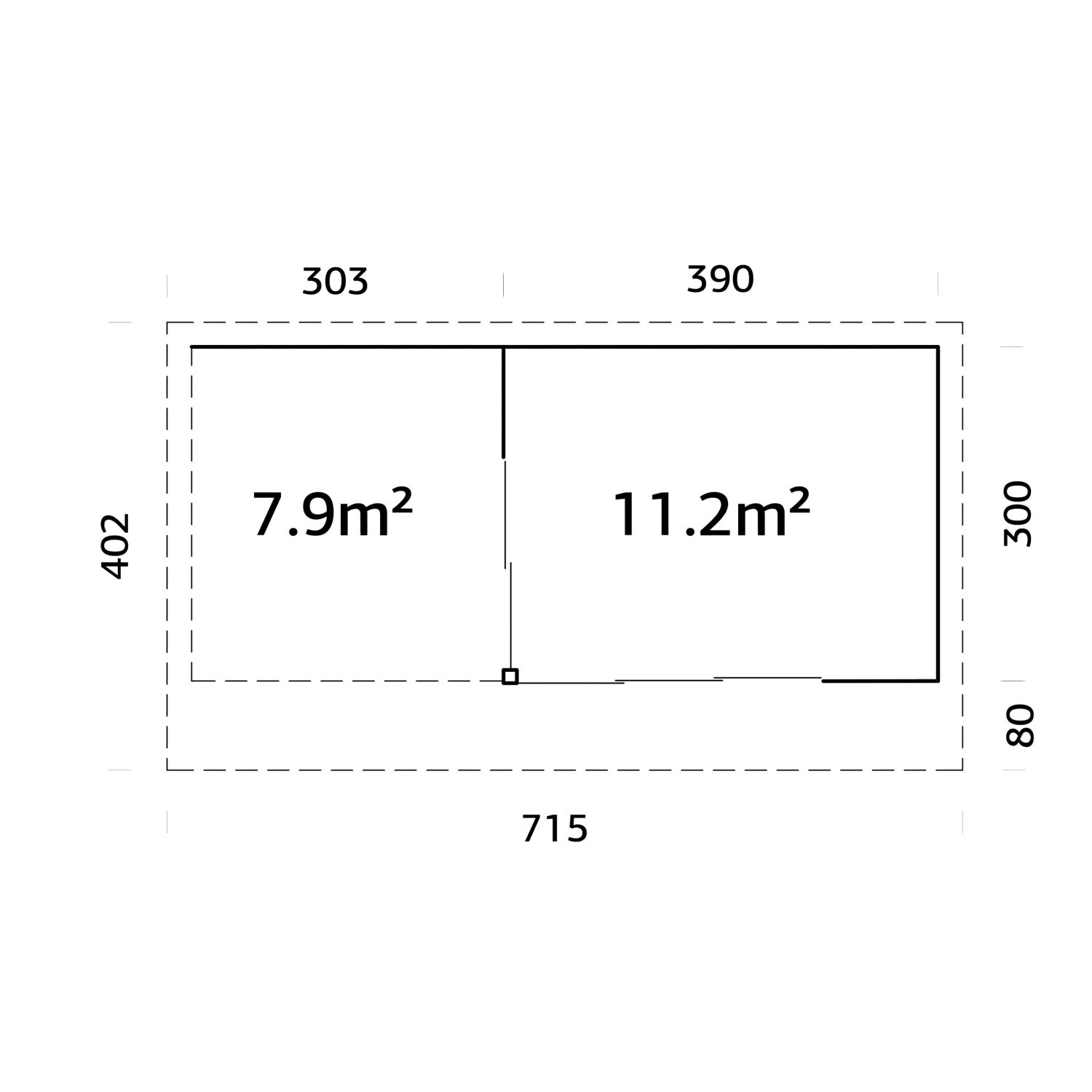 Palmako Gartenhaus Andrea Slide 693 x 300 cm Grau-Anthrazit FSC®_6