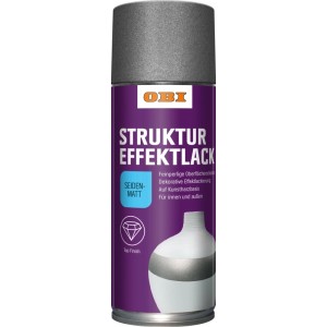 OBI Struktureffekt Lack Spray Anthrazit seidenmatt 400ml. Spezial-Spray für sandartige Oberflächen.