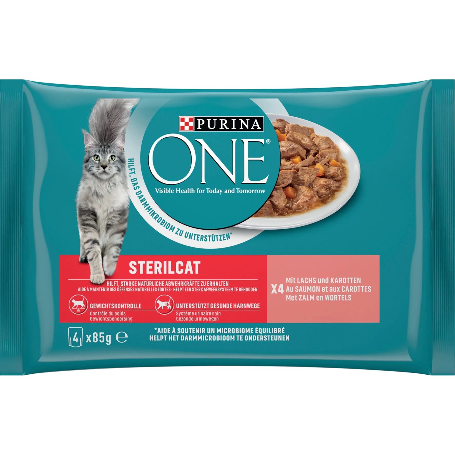 PURINA ONE BIFENSIS Katzenfutter Für Sterilisierte Katzen – Mit Lactobacillus, 1,5kg, Für Gesunde Verdauung & Immunsystem