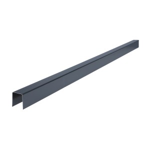 Smart Abdeckprofil aus Stahl, 2,5x2 cm, 200 cm, in Anthrazitgrau. Ideal als Kantenschutz und Abdeckung.