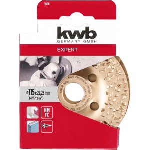 kwb Schleifteller, hartmetallbestreut, Ø 11,5 cm, grob. Zubehör für Winkelschleifer.