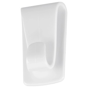 Weißer Tesa Klebehaken für Tapeten und Putz, hält bis zu 0,5kg, einfache Montage.