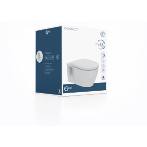 Ideal Standard Connect WC-Paket, spülrandlos, weiß, in Produktverpackung.