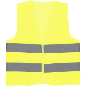 Cartrend Warnweste für Kinder/Jugend in Neongelb mit Reflexstreifen für gute Sichtbarkeit.