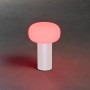 Weiße Konstsmide LED Tischleuchte Antibes, ø 13 cm, mit rotem Licht. Dekoleuchte für Innen und Außen.