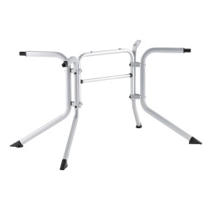 Kettler Klapptisch Boulevard Gestell, 140x95 cm, Silber-Anthrazit, Aluminium, klappbar.