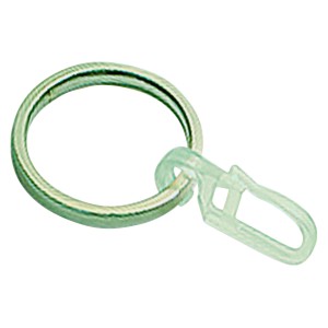 Gardinia Ring Edelstahloptik mit Faltenlegehaken für Vancouver Stilgarnitur, 6er-Pack.