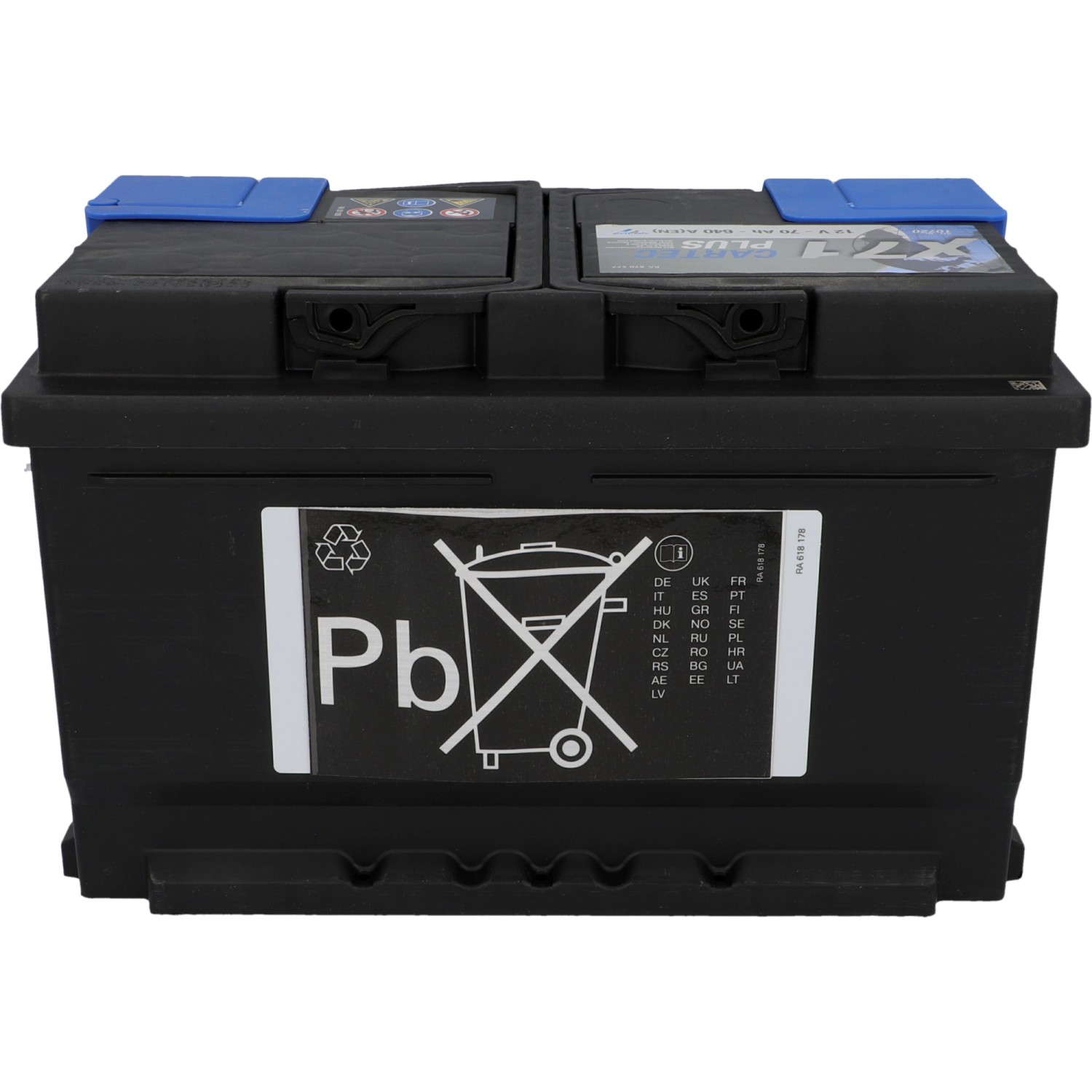 Cartec Starterbatterie Plus 70 Ah/640 A, wartungsfreie Autobatterie für PKW und SUV.