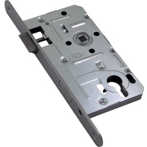 Einstechschloss für Innentüren, geeignet für Profilzylinder, DIN links und rechts verwendbar.