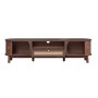 okwish TV Schrank mit Türen Schubladen Rattan Massivholz Stauraum 165x37x46cm Braun_9