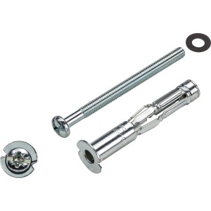 LUX Metallhohlraumdübel (6x65 mm, 2 Stk.) mit Schraube für Gipskarton- und Spanplatten.