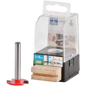 LUX HM-Scheibennutfräser, 4 mm x 30 mm, für präzise Nuten in Holz.