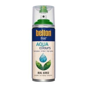 Belton Free AQUAcolours Buntlack RAL 6002 Laubgrün hochglänzend, 400ml Dose.