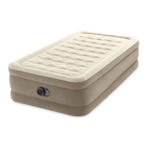 Intex Dura-Beam Luftmatratze Twin mit integrierter Pumpe für Camping und Zuhause.