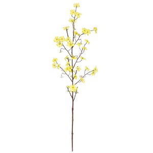 Mica Decorations Gypsophyla Kunstblume, gelb, 82 cm. Dekozweig für Blumenstrauß oder Vase.