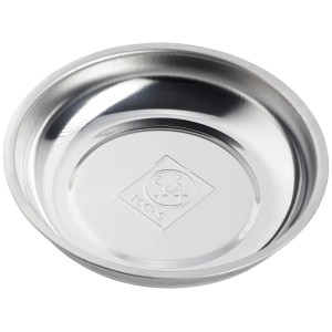 LUX Edelstahl-Magnetschale zur Aufbewahrung von Kleinteilen, Ø 10 cm.