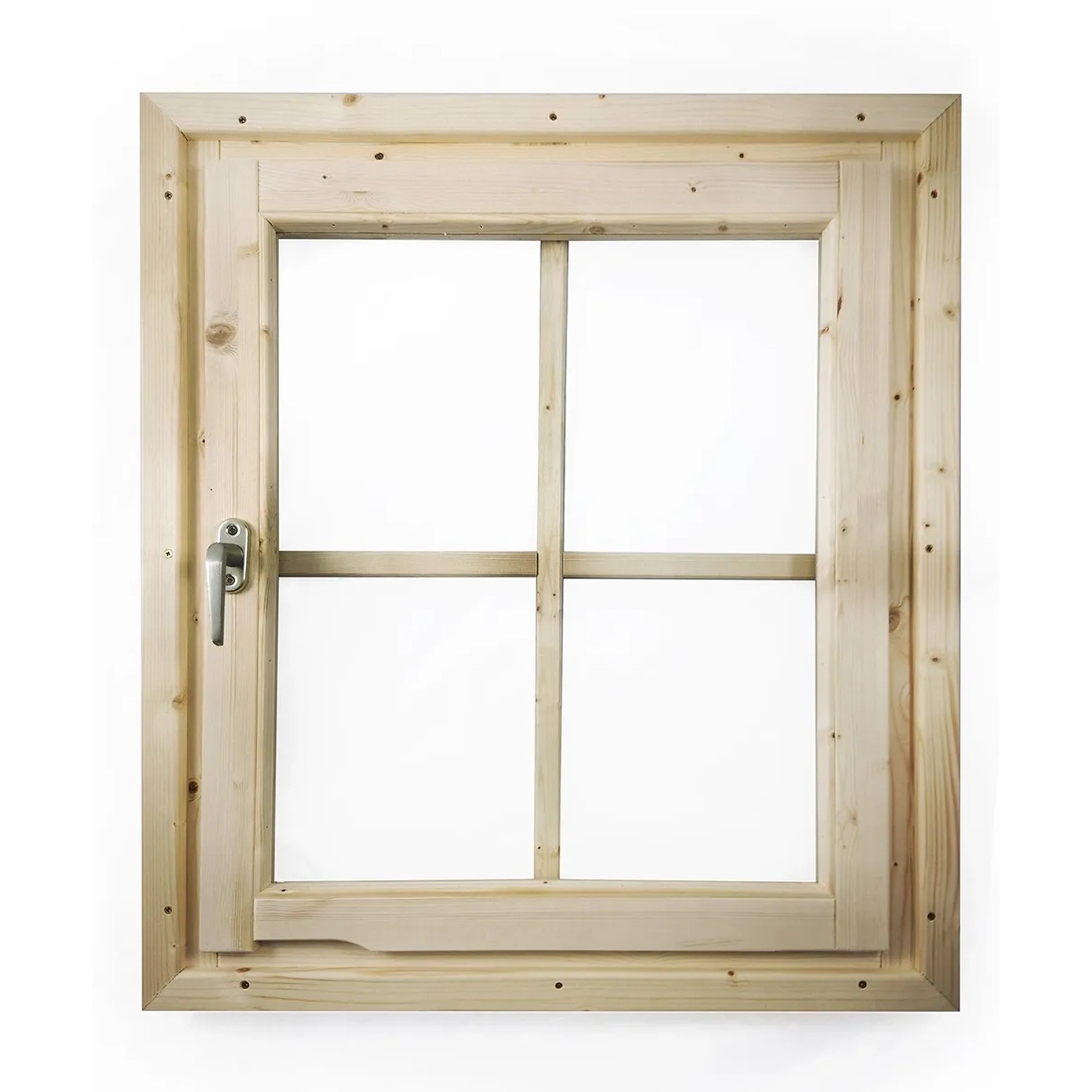 Karibu Dreh/Kippfenster aus Holz für Gartenhäuser, 69x79 cm.