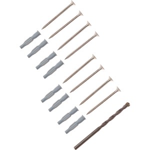 LUX Badzubehör Befestigungsset: Dübel, Schrauben und Bohrer für Bad-Accessoires.