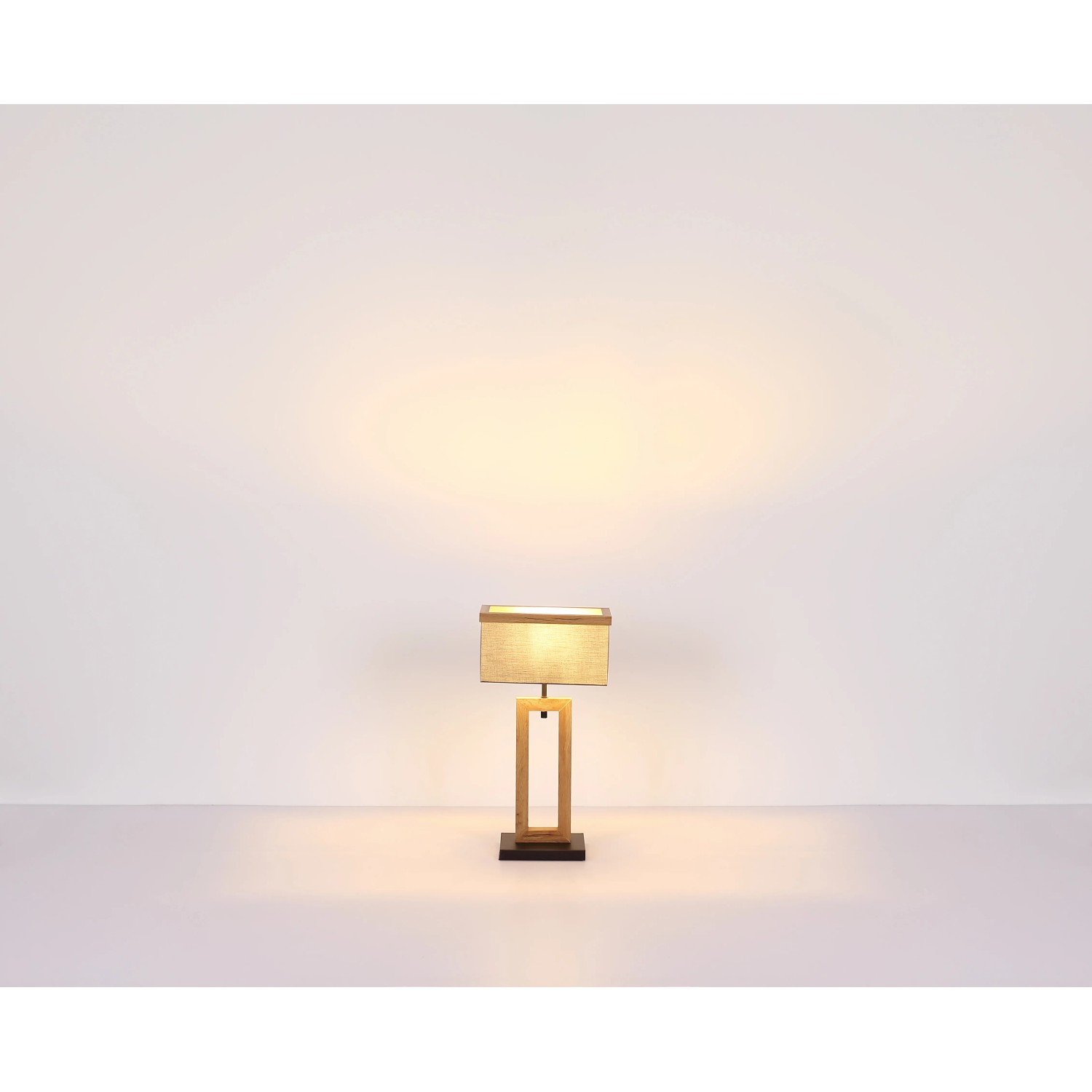 Globo Ossi Deckenleuchte, 3-flammig, schwarz matt, quadratisch, mit anthrazitfarbenem Textilschirm.